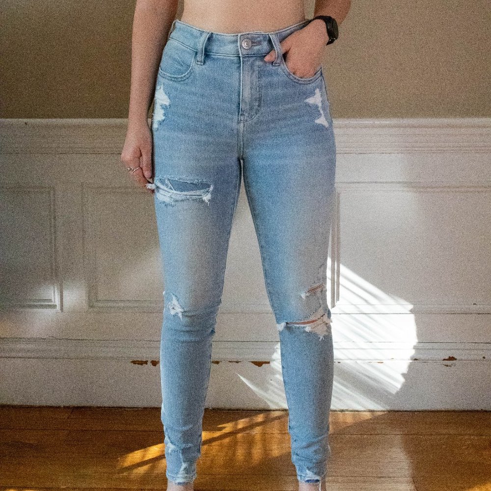 Ripped Jeggings from American Eagle